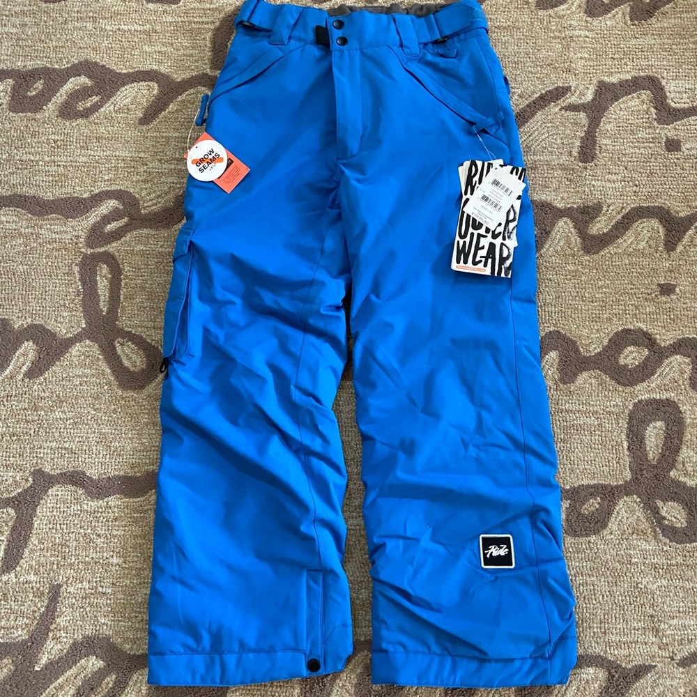 Ride Charger Snowboard Pants - Youth M - Blue